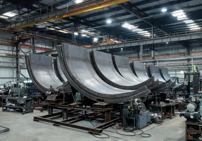 Wind tower steel plate components
