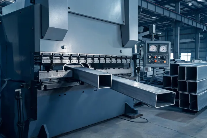CNC press brake forming hollow structural sections